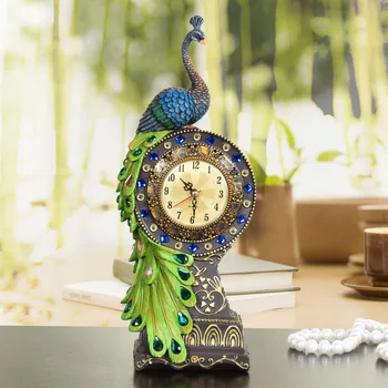 

Retro Bedroom Simple Fashion Clock Wood Living Room Small Old Desktop Clock Antique Office Retro Decor Horloge Desk Clock BY50DC