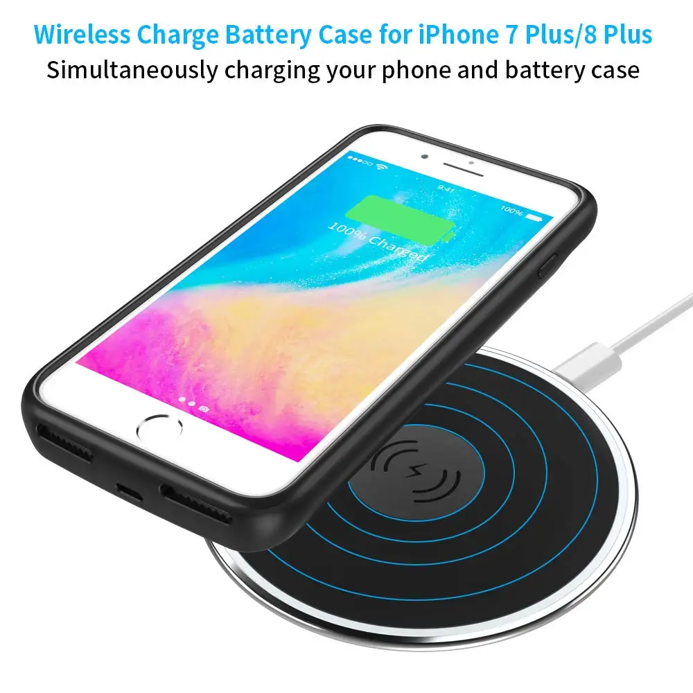 NEWDERY зарядное устройство чехол для iPhone 6 plus 7 Plus 8 5000 мАч 5 дюймов черный