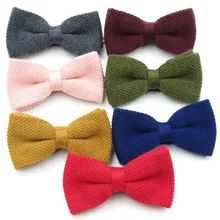 Вязаный шерстяной галстук-бабочка Одноцветный корбата галстук аксессуары для одежды галстуки-бабочки для мужчин Borboleta воротник галстук для взрослого