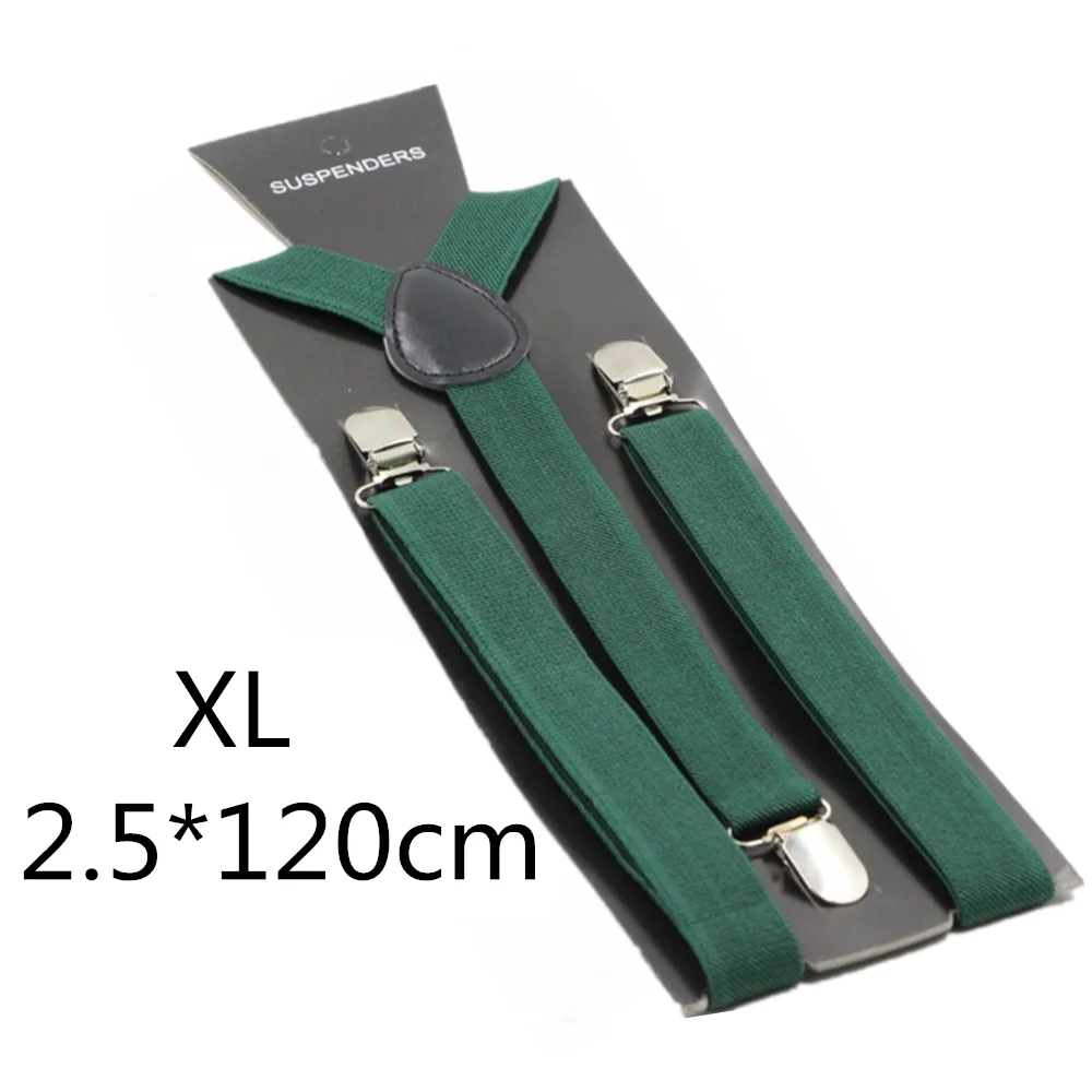 Blackish green-120cm Подтяжки для родителей и детей черного, зеленого, желтого цвета, для мужчин, женщин, мальчиков и девочек, эластичные регулируемые Детские подтяжки, аксессуары унисекс - Цвет: Blackish green-120cm
