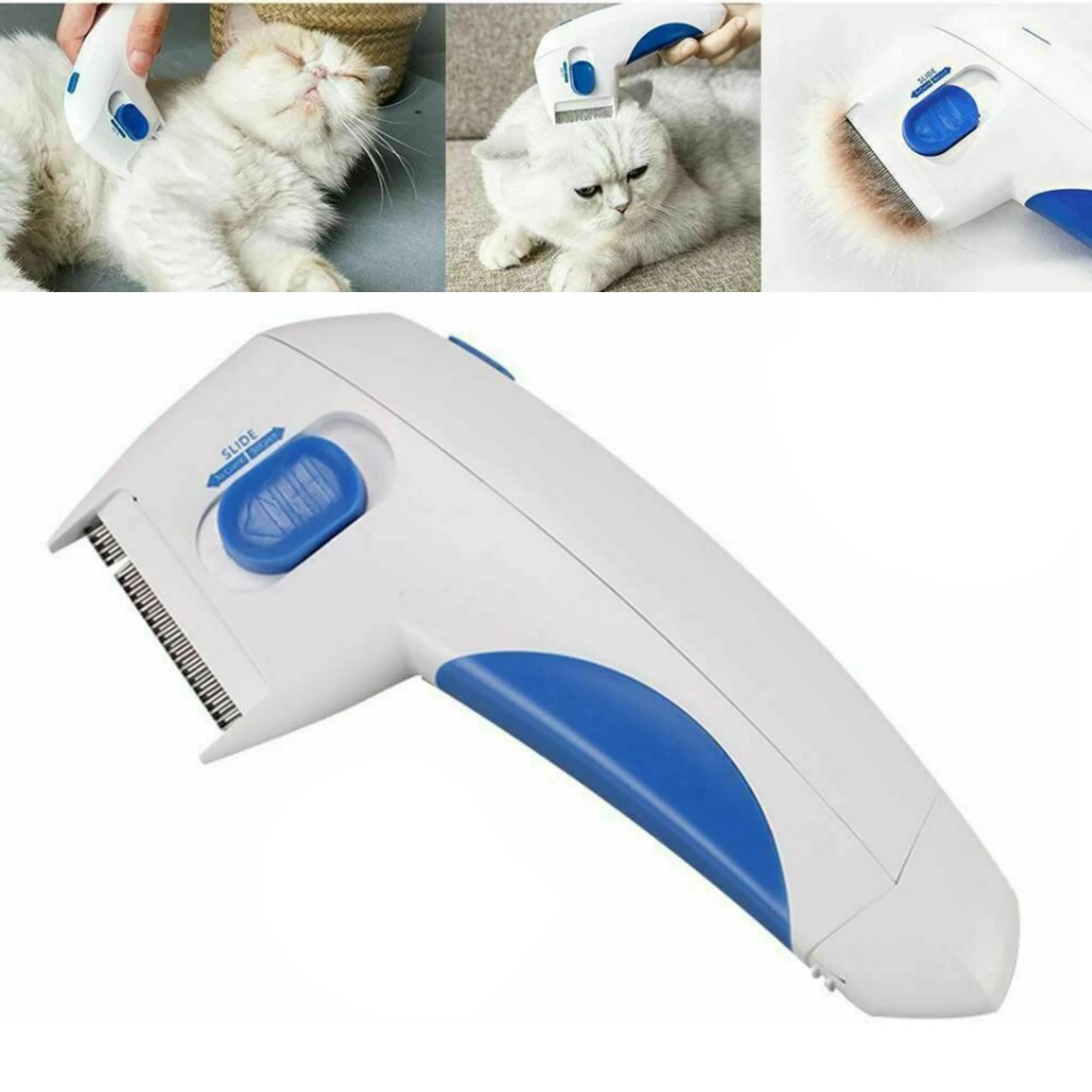 Electric Flea Comb for Dogs & Cats Pet Brush Battery Powered