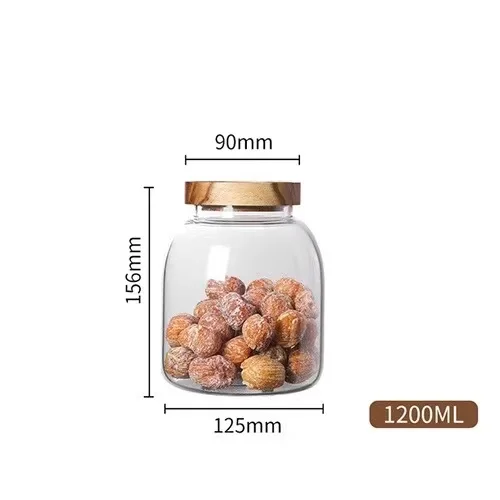 1200-3000 Large Glass Sealed Jar Lid Storage Cover Coffee Organizer Kitchen  - Storage Bottles & Jars - Aliexpress