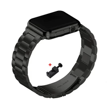Металлический ремешок из нержавеющей стали для Apple Watch 44 мм браслет iWatch серии 5 4 3 2 40 мм браслет 42 мм 38 мм Замена