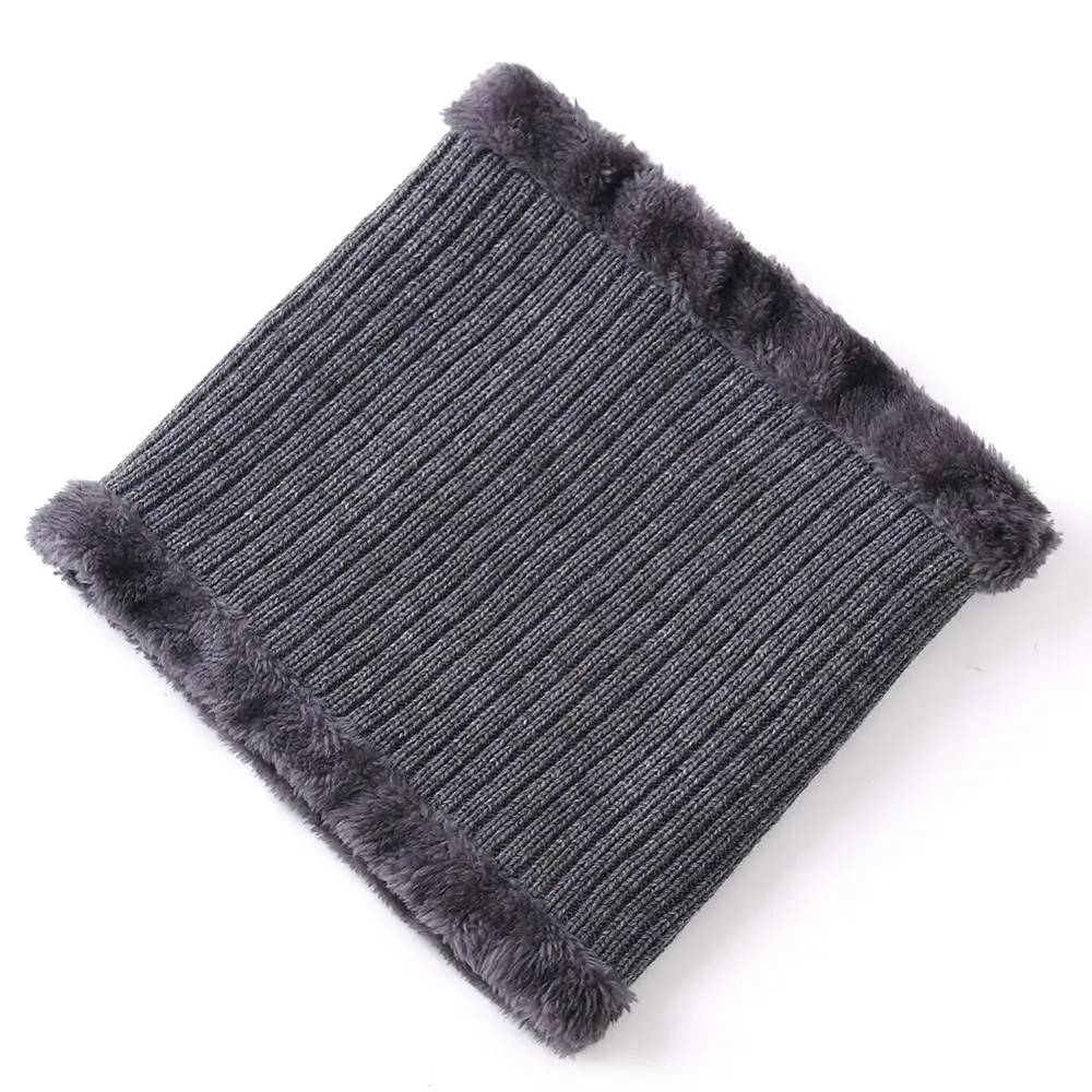 Cozy Fur-Lined Winter Beanie Cap with Brim - Unisex Knitted Hat