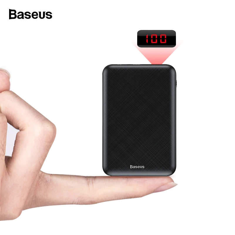 Skup Baseus 10000 mAh mini powerbank przenośny rodzaj usb C szybka ładowarka mały 10000 mAh powerbank do iphone a Xiao mi mi bateria zewnętrzna