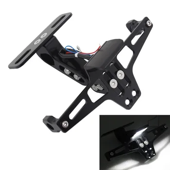 

Universal Adjustable Motorcycle Rear License Plate Frame Mount Holder Aluminum License Number Bracket For Harley Honda Ducati