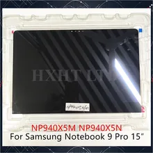 Original novo NV150FHB-T30 para samsung notebook 9 pro 15 nnp940x5n np940x5m lcd tela de toque vidro 1920x1080 fhd testado