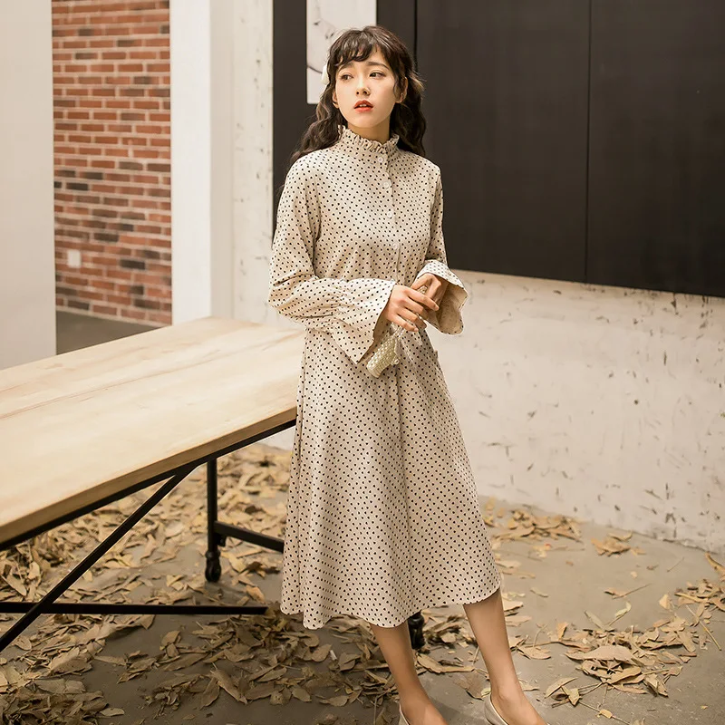 

Fall And Winter Clothes Long Skirts French Retro Mid-length 2019 Korean-style Waist Hugging Dress Base Skirt