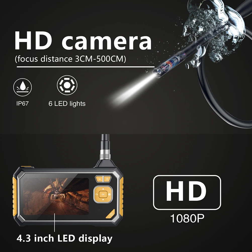 1 шт. ЖК-дисплей 4," 1080 P 2MP цифровой видео осмотр эндоскоп бороскоп для автомобиля A20