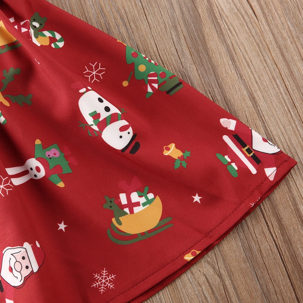 Рождественские комплекты одежды для маленьких девочек, одинаковая Рождественская футболка, платье на лямках, шорты, повязка на голову
