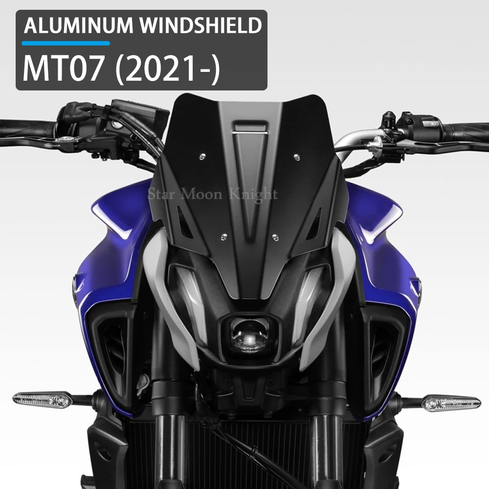 

Motorcycle Accessories Windshield Windscreen Aluminum Wind Shield Deflectore MT - 07 Fit For YAMAHA MT07 MT-07 MT 07 2021 -