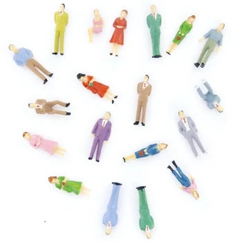 

100pcs Painted Model Train People Figures Scale O (1 to 50)
