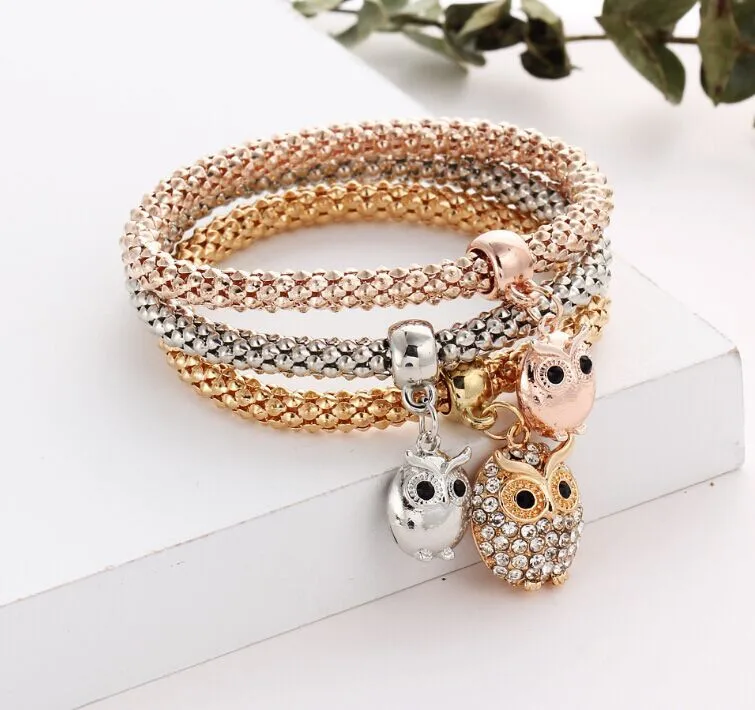 Лидер продаж, Модный женский браслет, браслет с попкорном, эластичная цепочка с кукурузой, три цвета, Набор браслетов, праздничный подарок, костюм для вечеринки#40