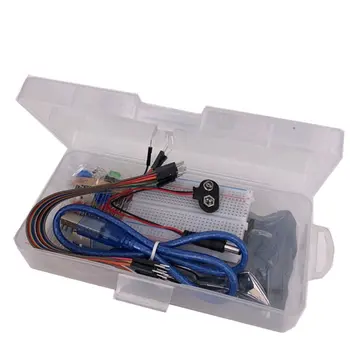 

Starter Kit 13 In 1 Kit Primary Kit Mini Board Led Wire Button Accessories Compatible With Uno R3 For Arduino