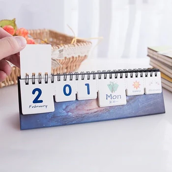 

2021 Cute Animal Starry Sky Desk Calendar Tearable Perpetual Calendar Daily Table Planner