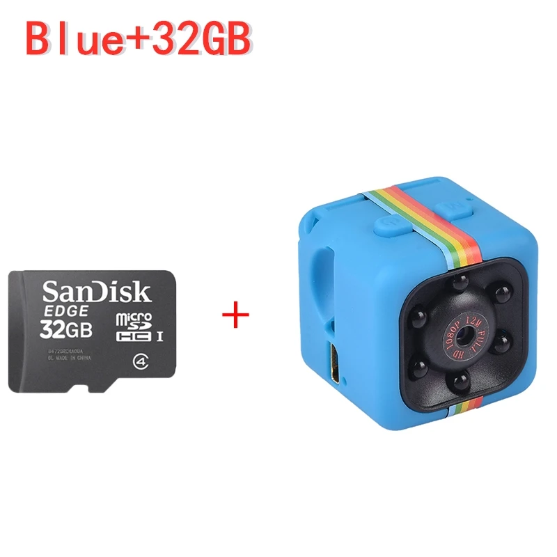 DIDIHOU SQ8 HD 1080P мини-видеокамеры Спорт DV мини-камера Спорт DV инфракрасная камера ночного видения Автомобильная DV Цифровая видеокамера - Цвет: Blue add 32GB Card