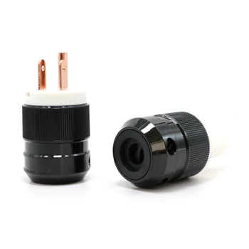 

HIFI Pure Copper US plug ,P076+C076 Pure Copper USA AC POWER PLUG, Audio Power Plug