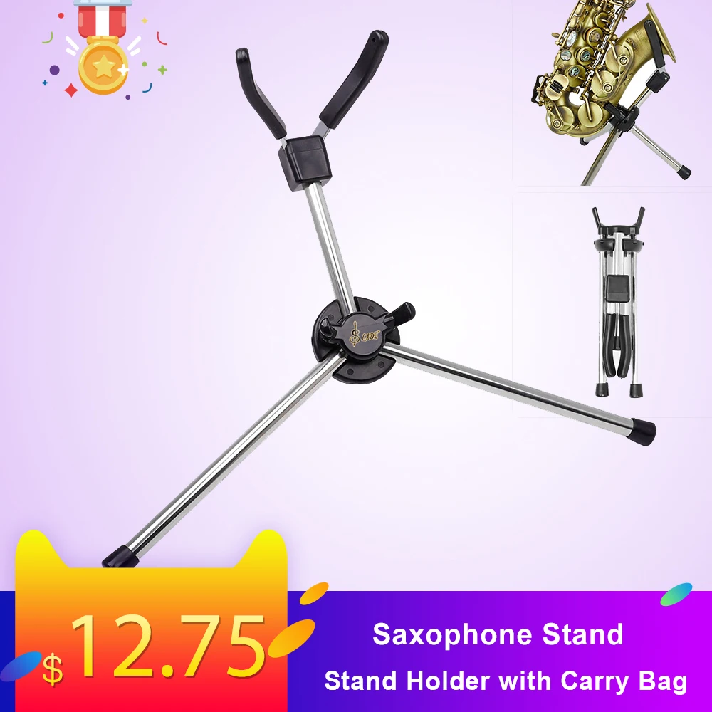 Складная сопрано саксофонная Стойка портативный саксофон металлический напольный держатель с сумкой для переноски
