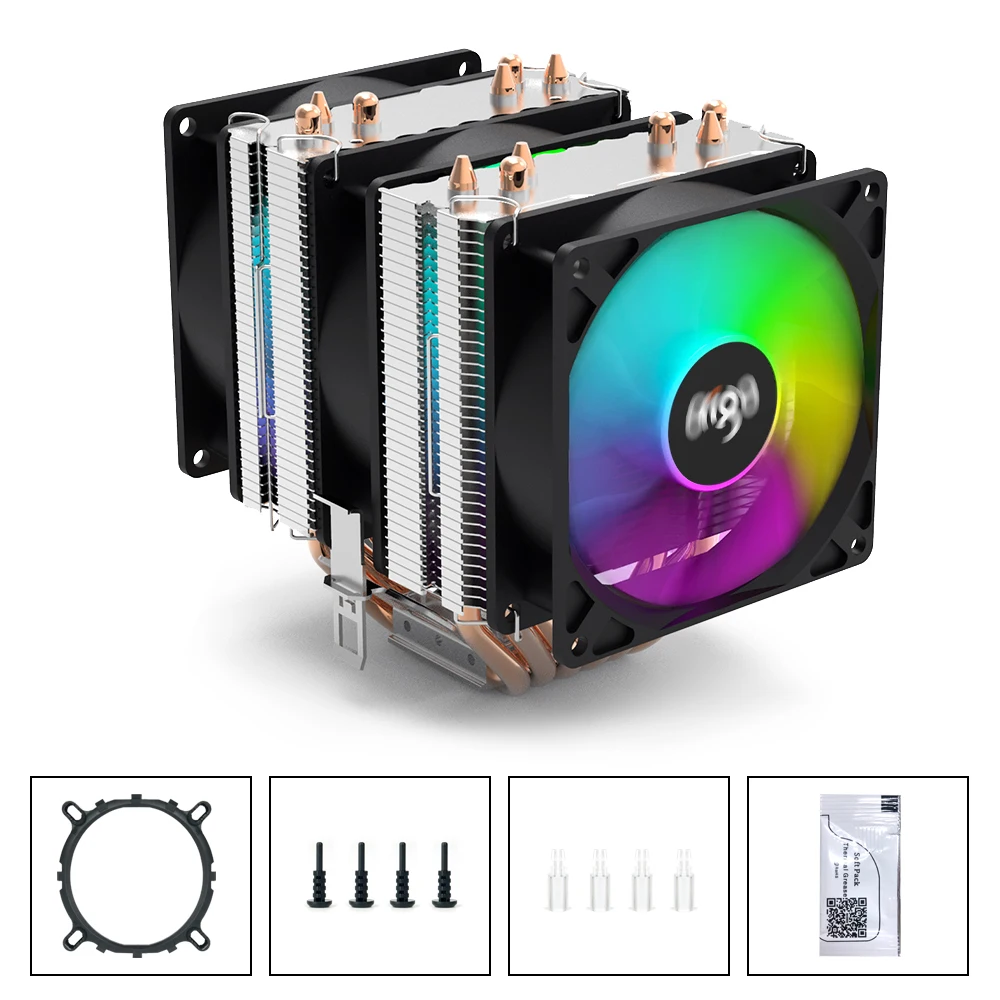Aigo gale torre dupla 6 heatpipes rgb