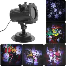 Светодиодный лазерный прожектор с 12 рождественскими узорами, подключаемый к карточному проектору, водонепроницаемый Рождественский Спайк-светильник, энергосберегающее освещение