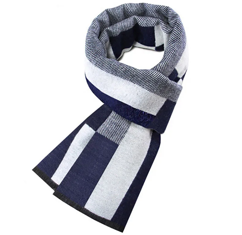 Осенне-зимний модный кашемировый полосатый клетчатый мужской роскошный шарф шаль брендовая дизайнерская Теплая бандана Пашмина Мужская накидка