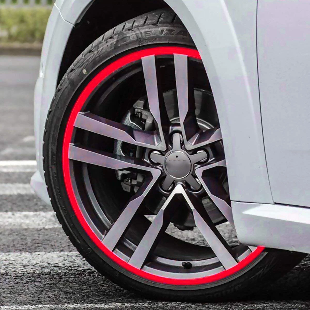 

Reflective Wheel Rim Stripe Tape car Sticker for HYUNDAI IX35 Solaris Elantra Skoda Opel Mokka kia sportage audi a4 b8