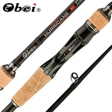 Obei 허리케인 1.8m 2.1m 2.4m 2.7m 3 섹션 baitcasting 낚싯대 여행 초경량 주조 스피닝 루어 5g-40g m/ml/mh 막대(China)