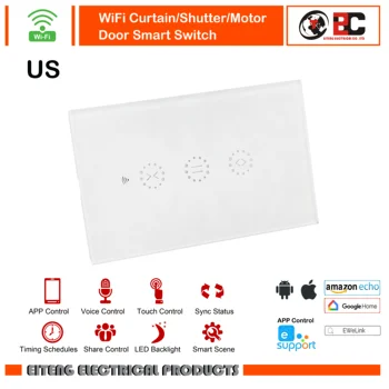 

Wifi Curtain/Shutter/Motor Door Smart Switch App Control Work with Alexa Google HomeTouch Touch US
