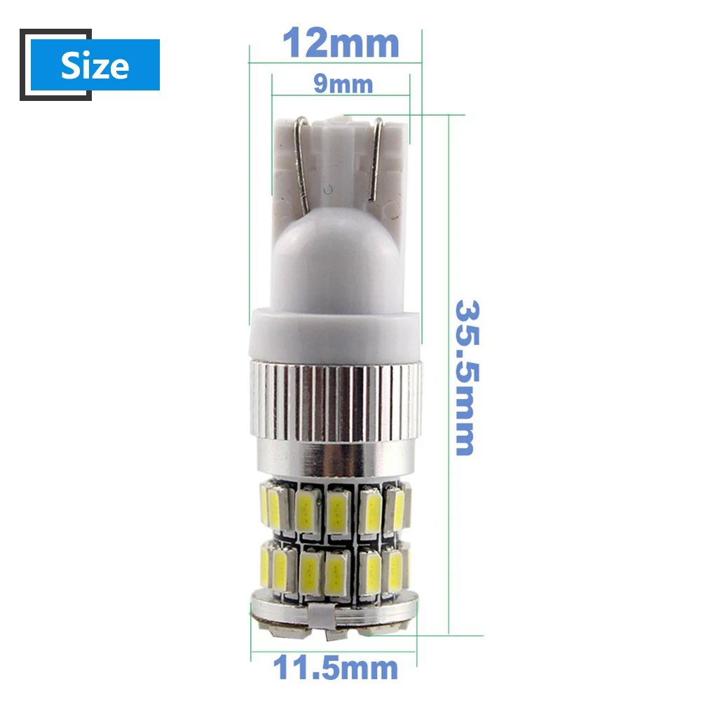 4 шт 12V 24V T10 3014 36 СИД SMD светодиодный лампы W5W 194 путь осветительный прибор Габаритные огни белого цвета-красный, желтый, 440LM