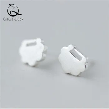 

New Literary Exqusite Fashion Jewelry Simple 925 Sterling Silver Long Life Peace Lock Personality Stud Earrings E243