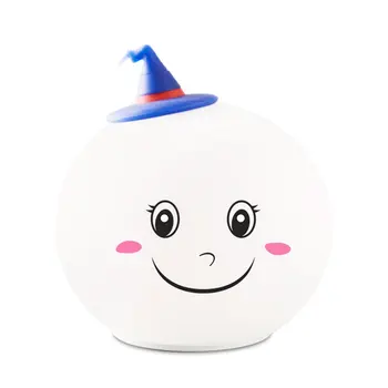 

Colorful color silicone pat light Santa Claus Christmas atmosphere lights patted induction night light witch