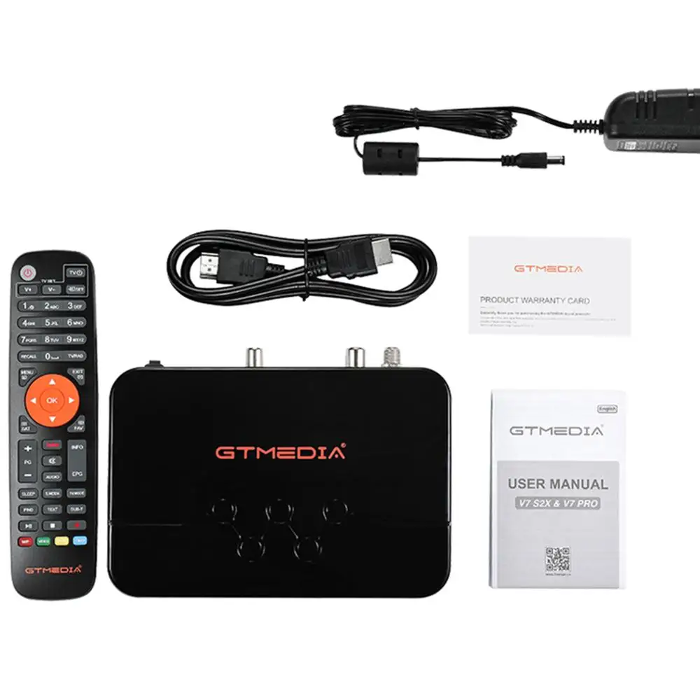 

GTMEDIA V7 PRO DVB-S/S2/S2X+T/T2 Memory 1G bit Support Albertis/Tivusat/BBC Satback VCM/ACM/multi-stream/T2MI