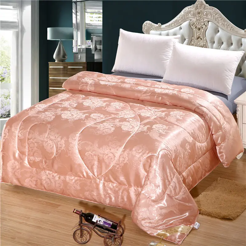 Silk Spring Autumn Quilt Cozy Comforter Duvet Full size Blanket Quilt jacquard Bedding Natural/Mulberry bed comforter silk quilt