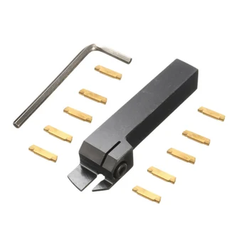 

Lathe Grooving Parting Cutter Tool Holder + 10x MGMN300 3mm Inserts 42cr MGEHR1616-3 20mm Shank Dia Tools