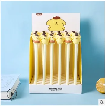 

10 PCS/LOT stationery 0.5mm creative pudding dog gel unisex pen gel pen