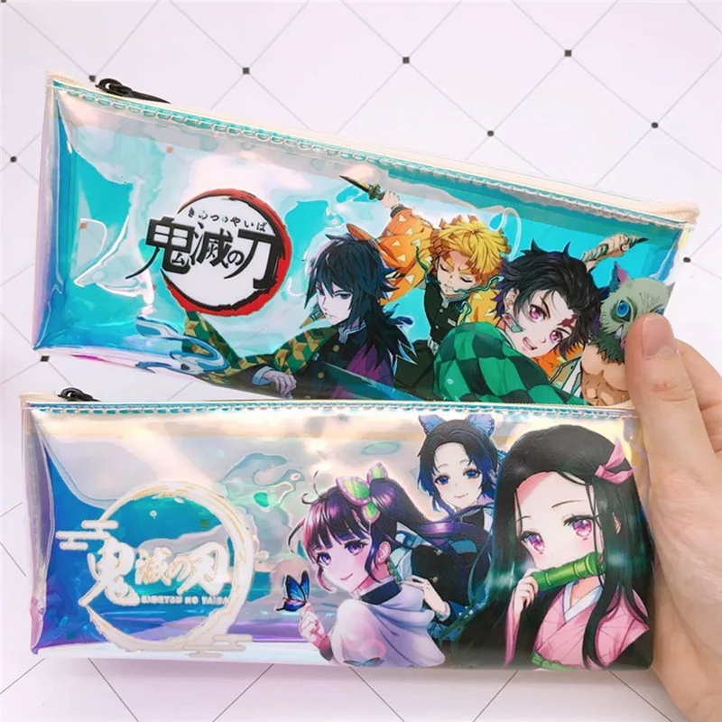 

Classic Anime Demon Slayer Kimetsu No Yaiba Pencil Bag Pen Case Student Pencil Box Pencil Bag with Zipper Kids Stationery Gift