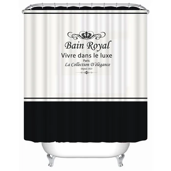 

Stylish Bain Royal Crown Shower Curtain Bathroom Curtain High Quality Luxury Waterproof Curtains for Bath Shower Home Decor 180