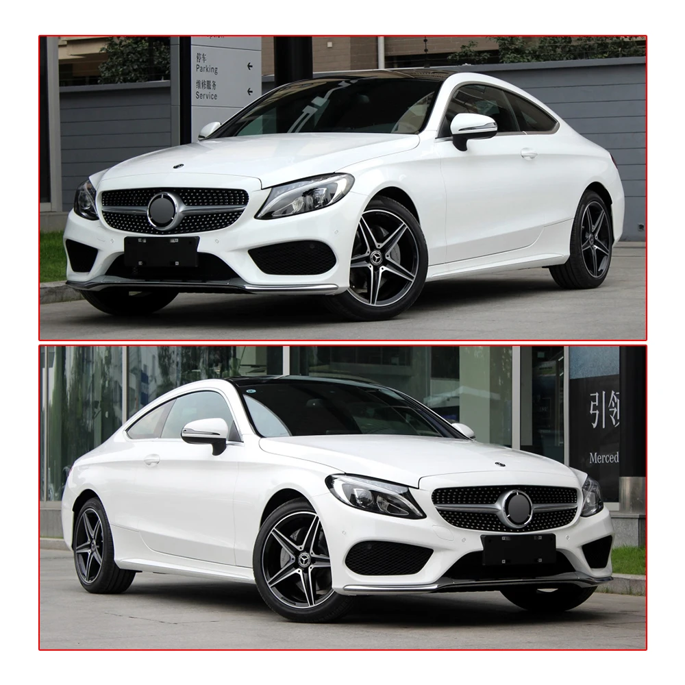 Автомобильная Передняя Спортивная решетка для гриля для Mercedes Benz W205, автомобильная глянцевая черная решетка в спортивном стиле, Решетка переднего бампера, накладка