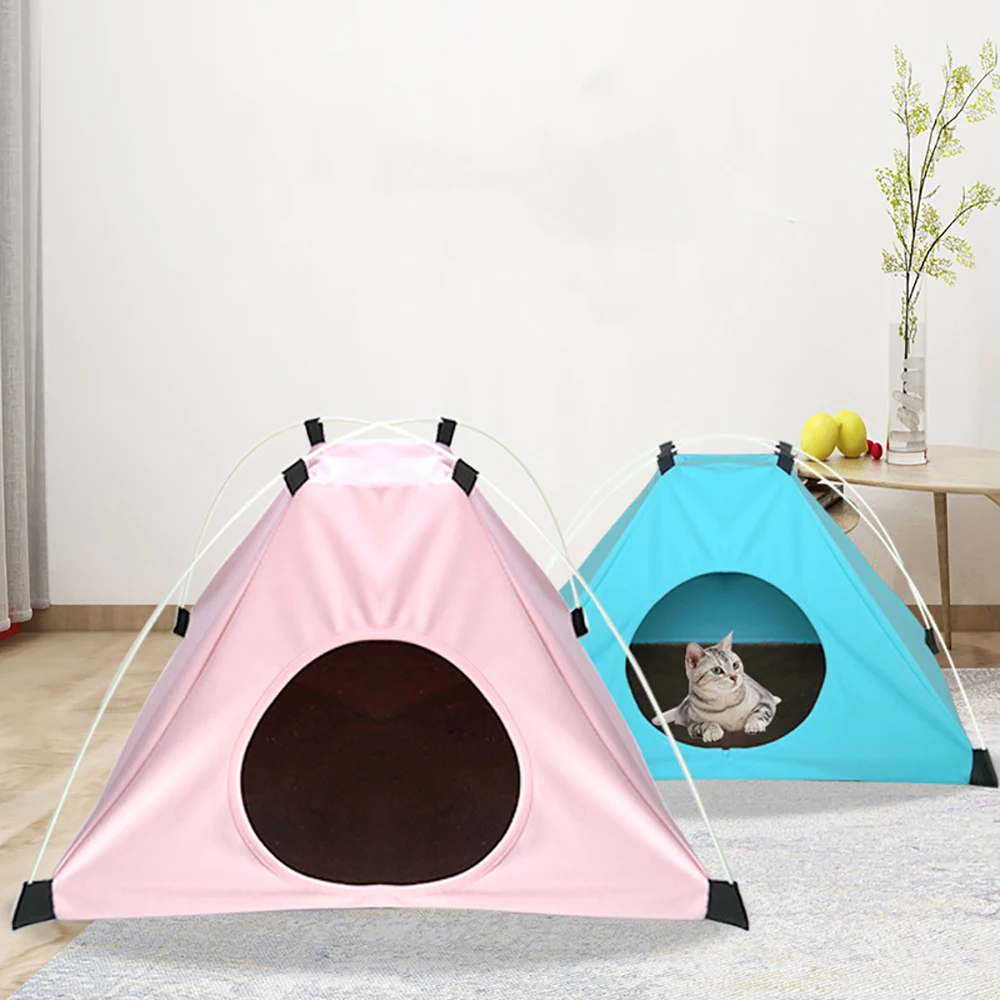 

Portable Foldable Plus cashmer Cute Pet Dogs Tent Outdoor Indoor Tent For Kitten Cat Small Dog Puppy Kennel Room Cats Nest House