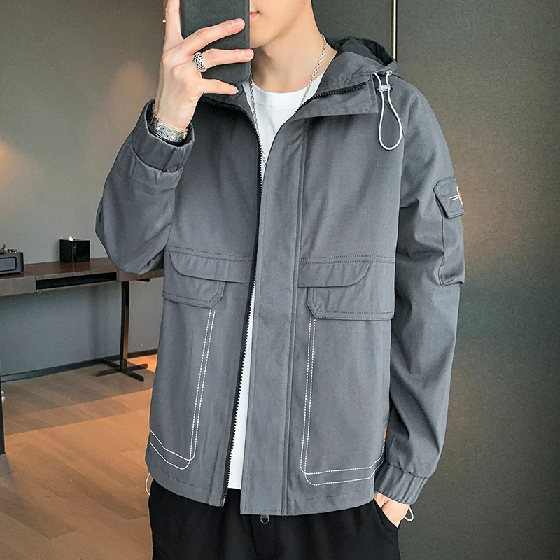Abrigo de carga para hombre, chaqueta de marca de primavera y otoño, coreana, versátil, ropa de otoño, 2021|Chaquetas| - AliExpress