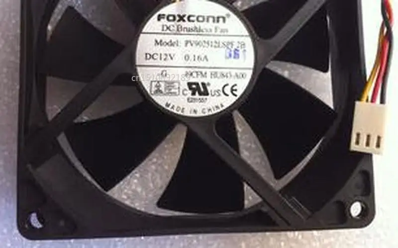 Для Foxconn PV902512LSPF Сервер охлаждающий вентилятор DC 12V 0.16A, Размеры: 90x90x25 мм 3-Провода