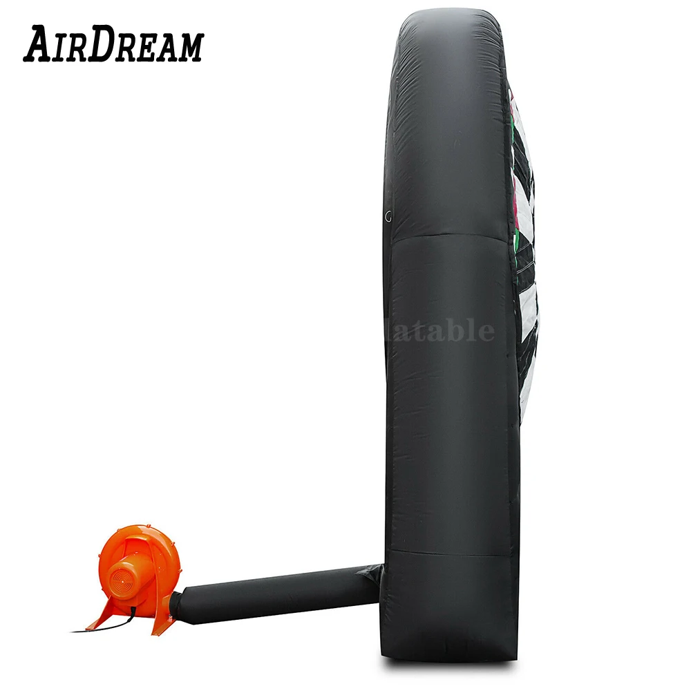Fashionable 3 meter Inflatable Soccer Darts Board  Kick Game Inflatable Football games target With Balls 4