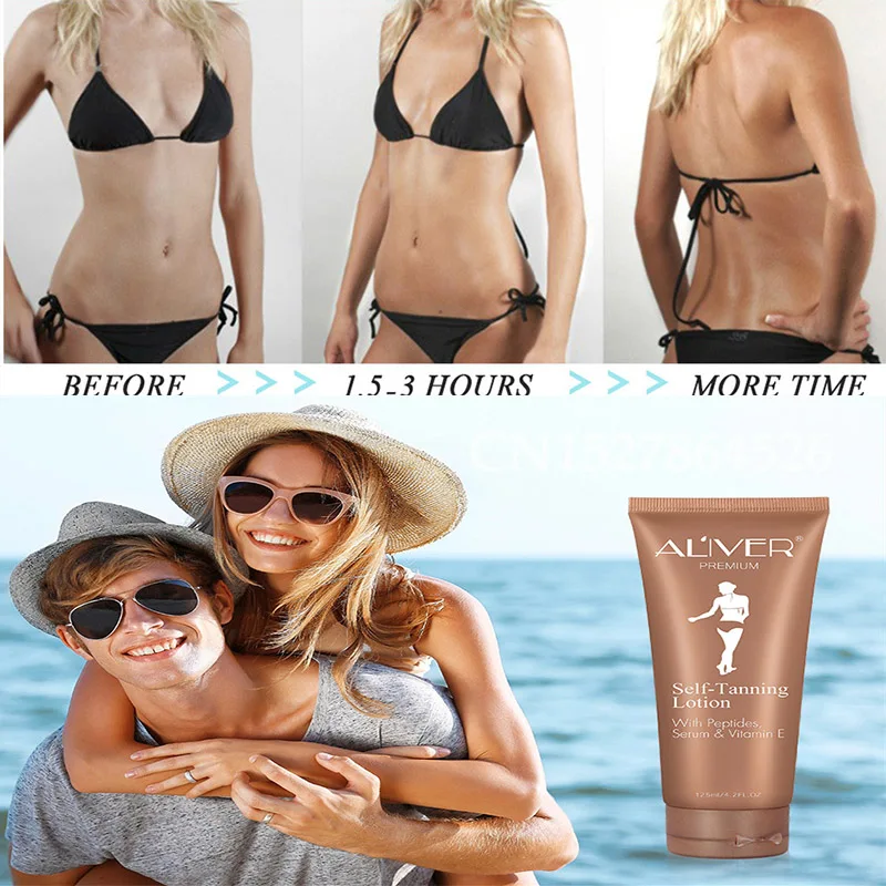 ALIVER 125 мл автозагар кремовый Автозагар Для Тела лосьон для загара без солнечных