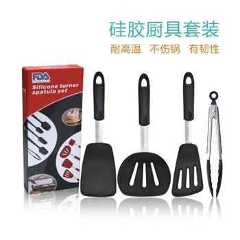 

3/4/5/6 pcs Silicone Turner Set Kitchen Cooking Tools Spatula Fried Shovel Egg Fish Frying Pan Turners Scoop Cooking Utensils
