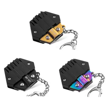 

2020 New Multifunctional Outdoor EDC Tool Hexagon Folding Coin Knife Keychain Screwdriver