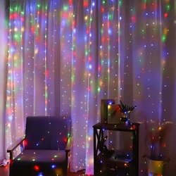 USB remote control copper wire string lights battery box curtain lights holiday christmas string lights