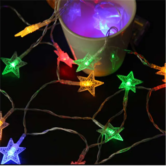 star multi Год, 1 м, 3 м, светодиодный светильник, рождественские украшения, Navidad, веселое Рождественское украшение, новогодний декор, натальный Рождественский Декор - Цвет: star multi