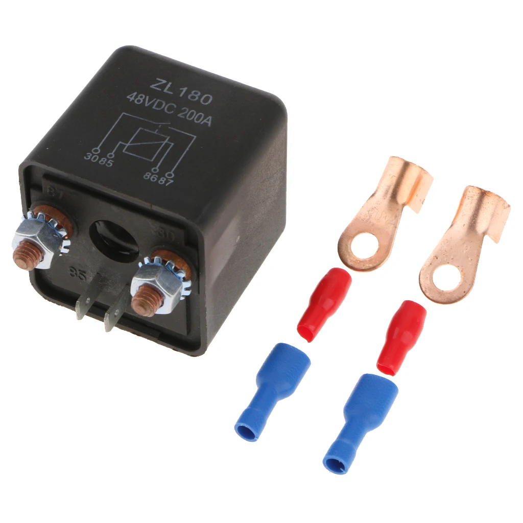 200A DC 48V High Current Auto Car Starter Relay 2 Pin SPST Start Contactor On/Off Switch