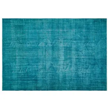 

Handmade Turquoise Vintage Overdyed Turkish Area Rug 218x310 Cm-7'2''X10'2''