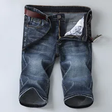 Мужские джинсовые шорты летние новые стильные тонкие эластичные обтягивающие короткие джинсы Мужская брендовая одежда черный синий 28-40